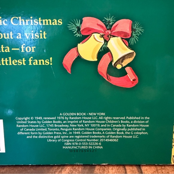 The Night Before Christmas Book by Clement C. Moore a Big Golden Board Book - Picture 4 of 10